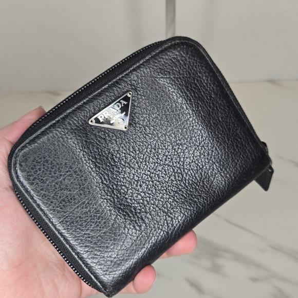 Prada Black Leather Bifold Compact Wallet - Picture 10 of 10